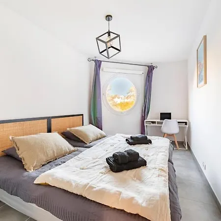 Beau T3, Mer, Centre, Climatisation, Parking Privé Gratuit