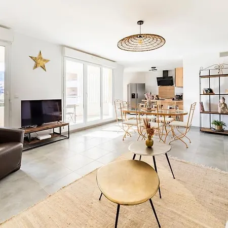 Beau T3, Mer, Centre, Climatisation, Parking Prive Gratuit Apartamento *